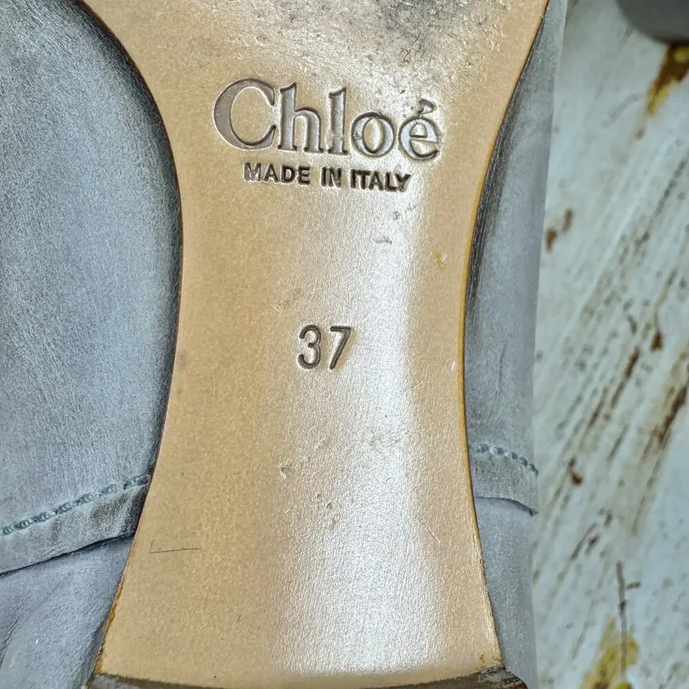 Chloé Contrast Stitch Heloise Knee Length Boots 37